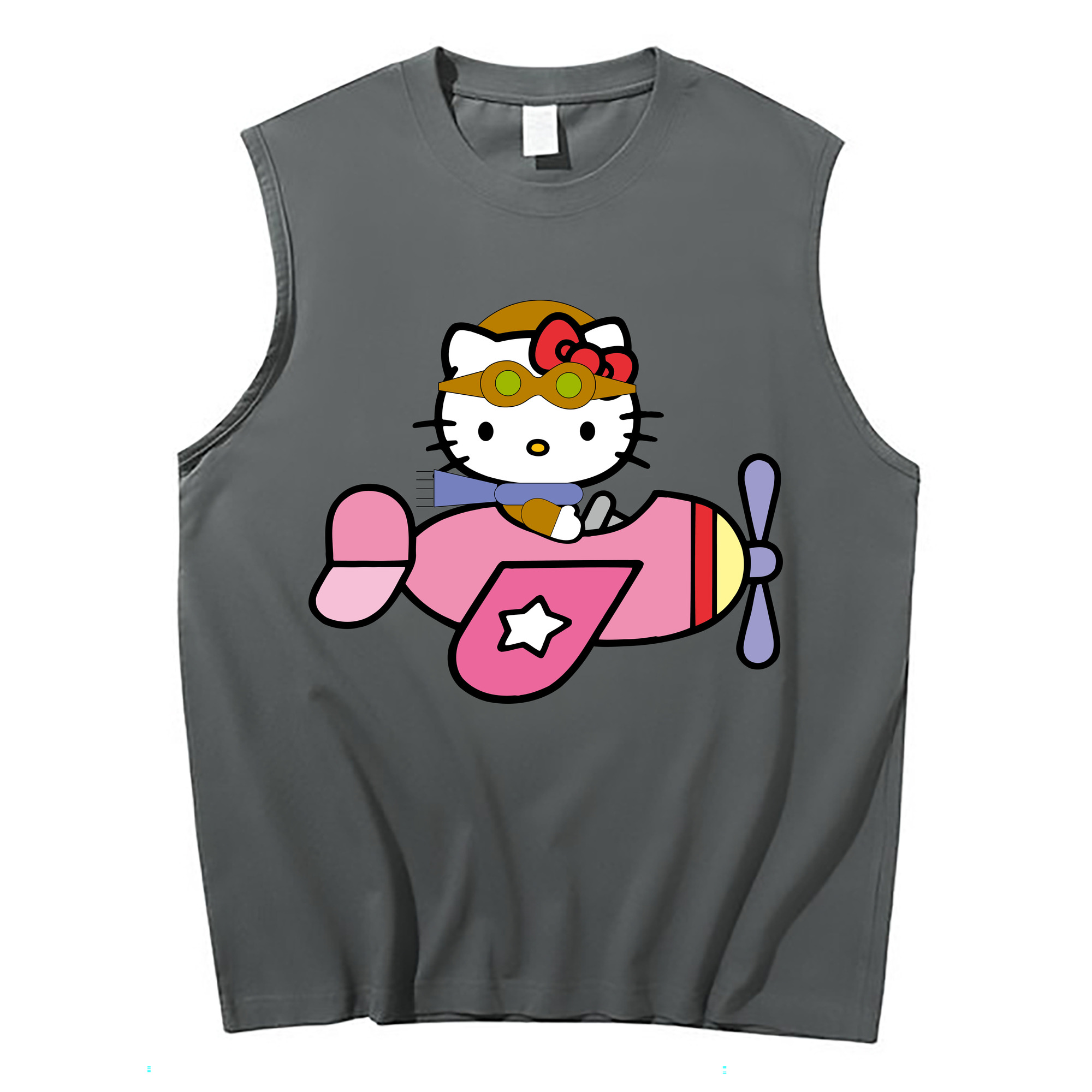 （画像用） Hello Kitty ハローキティ コットン100％タンクトップ（フロントプリント）